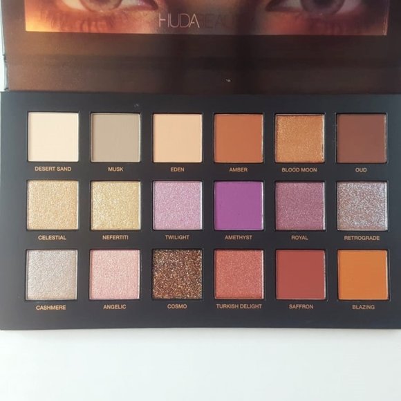 HUDA BEAUTY Desert Dusk Eyeshadow Palette 18 Shades Brand New - Picture 2 of 4